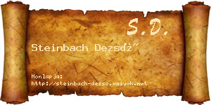 Steinbach Dezső névjegykártya