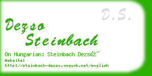 dezso steinbach business card